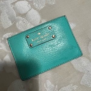 Kate Spade Card Case Wallet in Tiffany Blue